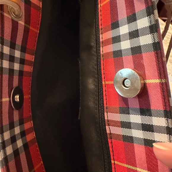 Burberry Red Nova Check Market Tote - Picture 3 of 13